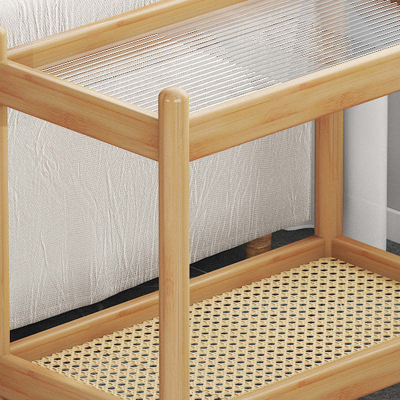 Minimalist Acrylic Bamboo End Table