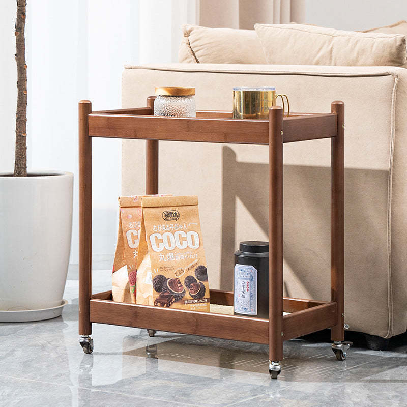 Minimalist Acrylic Bamboo End Table