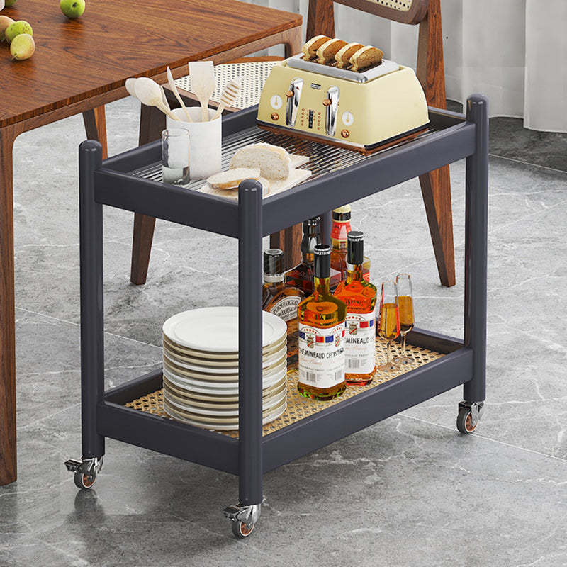 Minimalist Acrylic Bamboo End Table