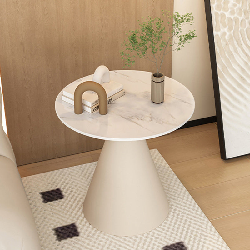Minimalist Cone Rock Slab End Table