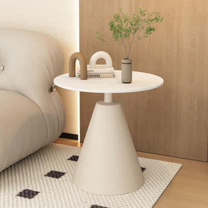 Minimalist Cone Rock Slab End Table
