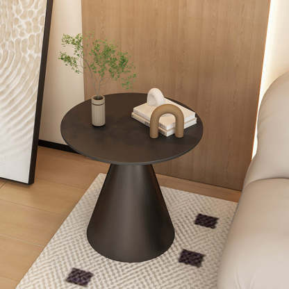 Minimalist Cone Rock Slab End Table