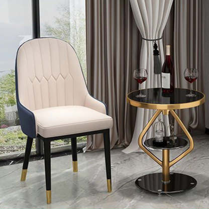 Round Tempered Glass Steel Coffee Table