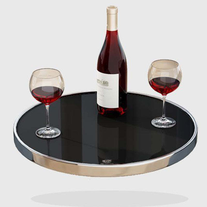 Round Tempered Glass Steel Coffee Table