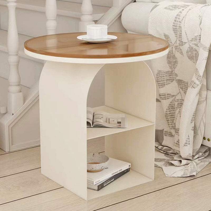 Minimalist Tempered Glass Iron 3-Tier End Table