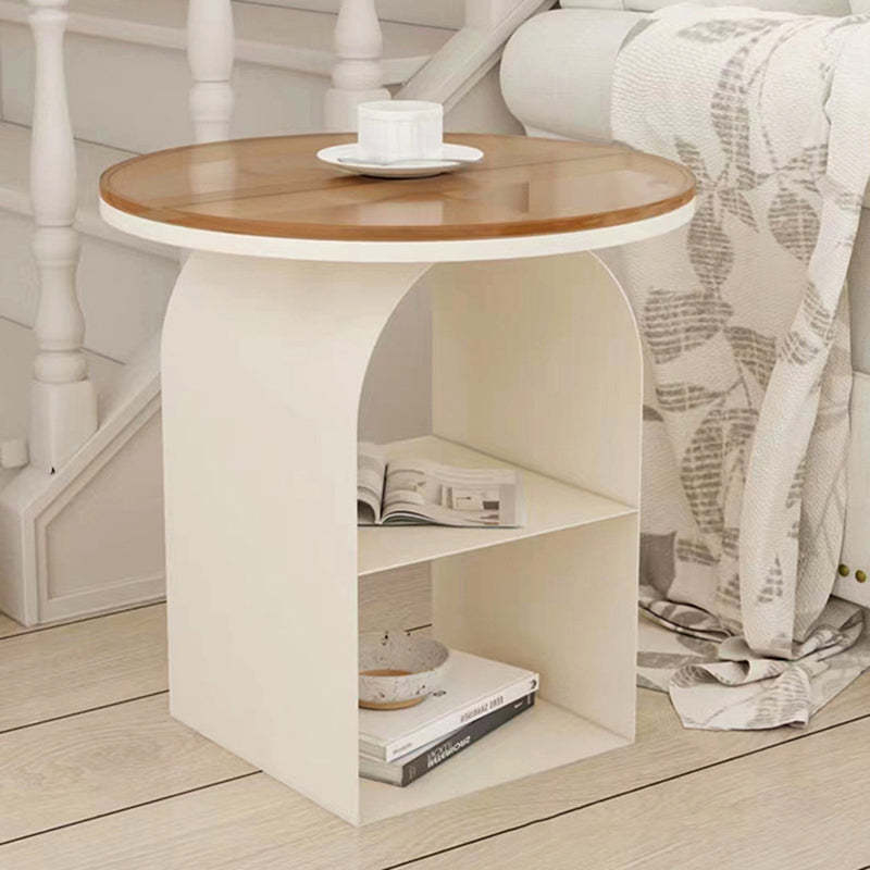 Minimalist Tempered Glass Iron 3-Tier End Table