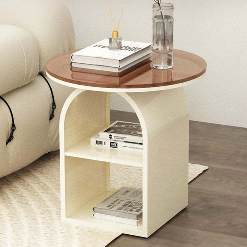 Minimalist Tempered Glass Iron 3-Tier End Table