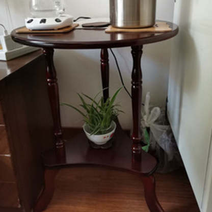 Nordic Round Wood 2-Tier Coffee Table