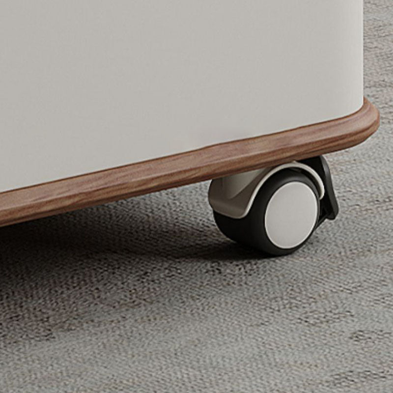 Retro Rock Slab Wood Movable End Table