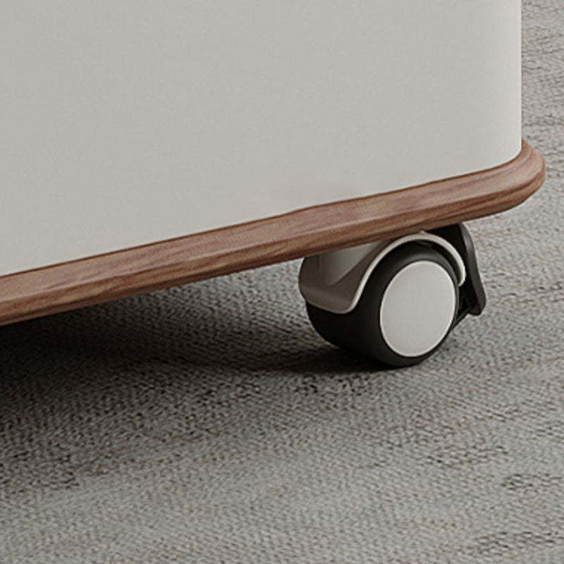 Retro Rock Slab Wood Movable End Table