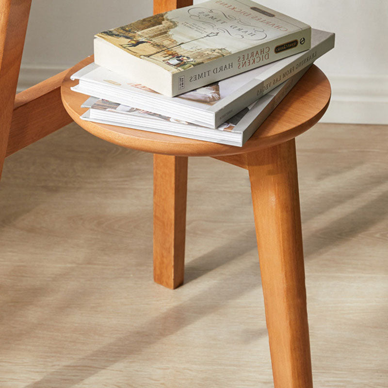 Minimalist Round Solid Wood End Table