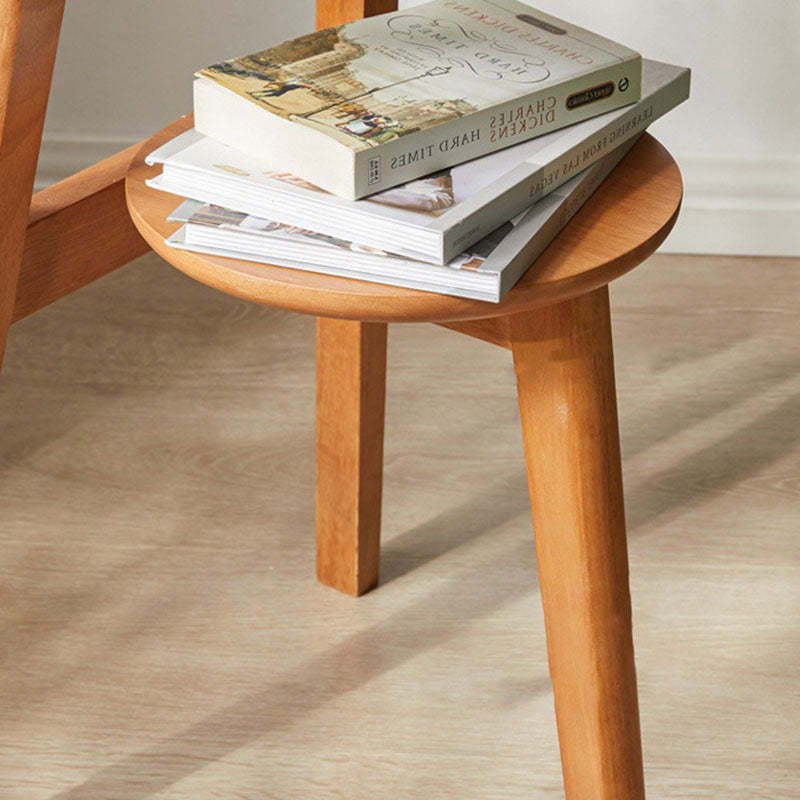 Minimalist Round Solid Wood End Table