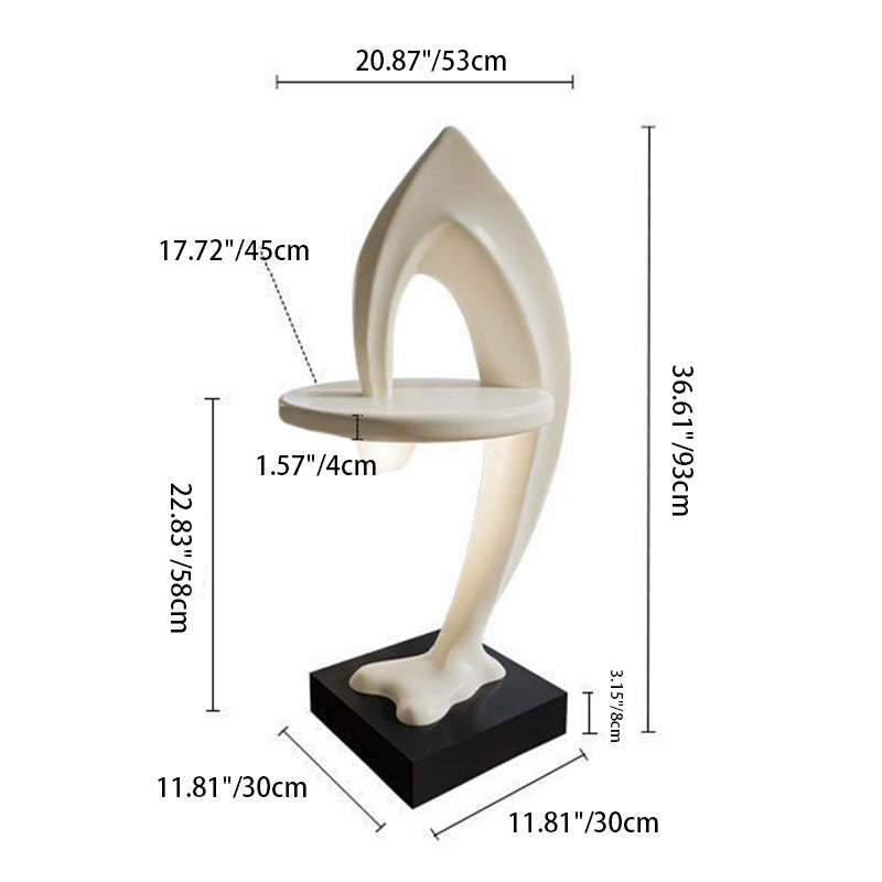 Contemporary Dolphin Shape End Table