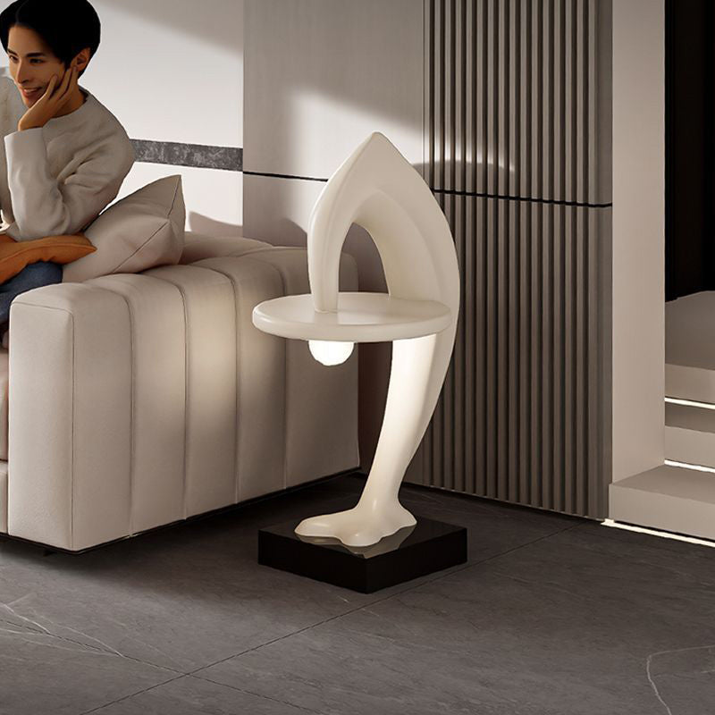 Contemporary Dolphin Shape End Table