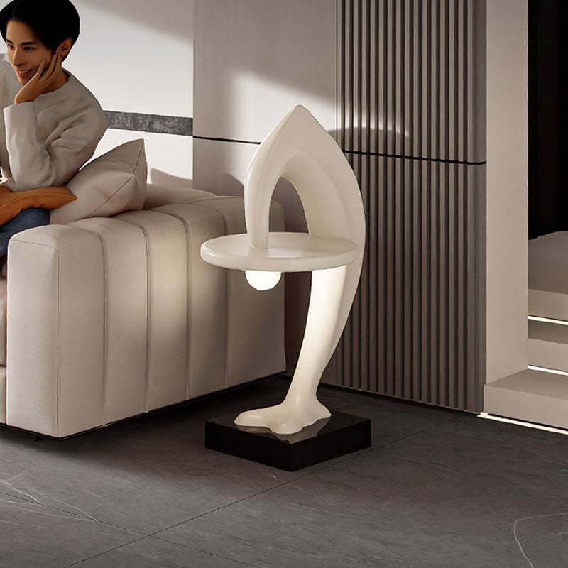 Contemporary Dolphin Shape End Table