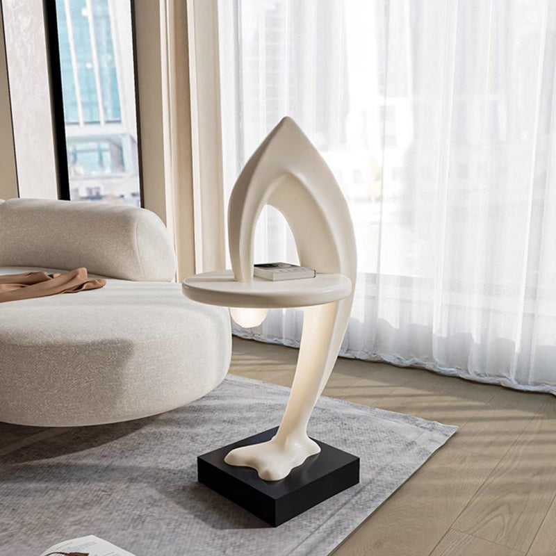 Contemporary Dolphin Shape End Table