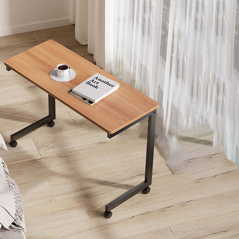 Minimalist c-shape particle wood end & side tables — Black