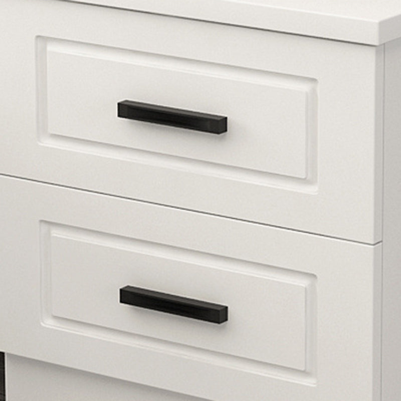 Modern Rectangular Board 2-Drawer Nightstand