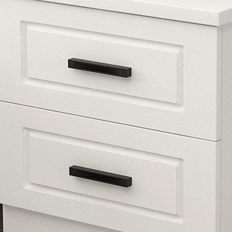 Modern Rectangular Board 2-Drawer Nightstand