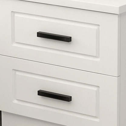 Modern Rectangular Board 2-Drawer Nightstand