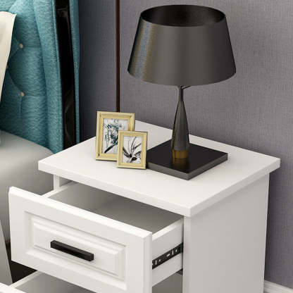 Modern Rectangular Board 2-Drawer Nightstand