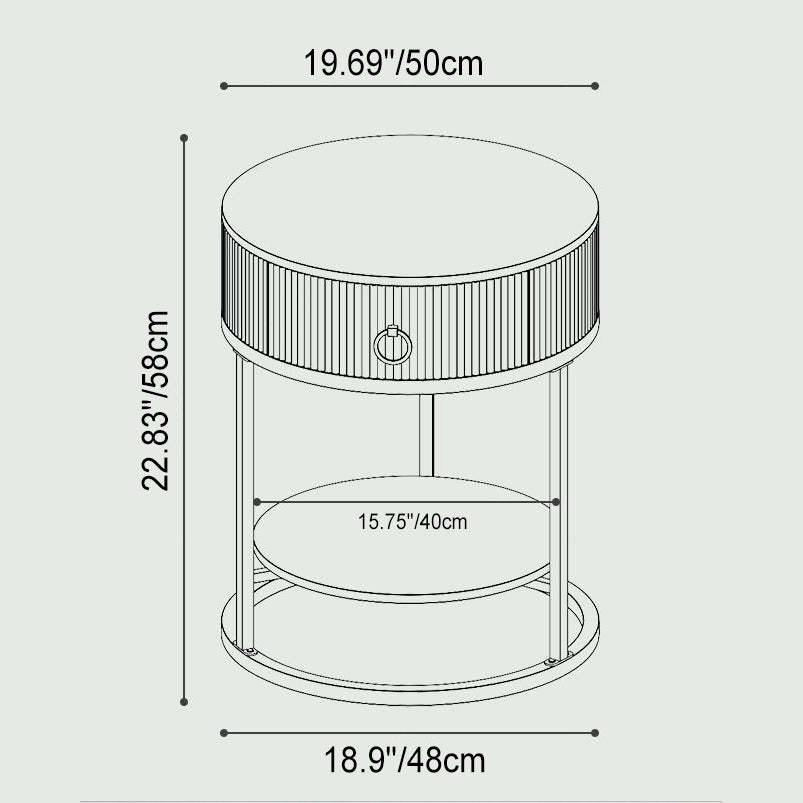 Contemporary Vertical Grain Rock Slab End Table