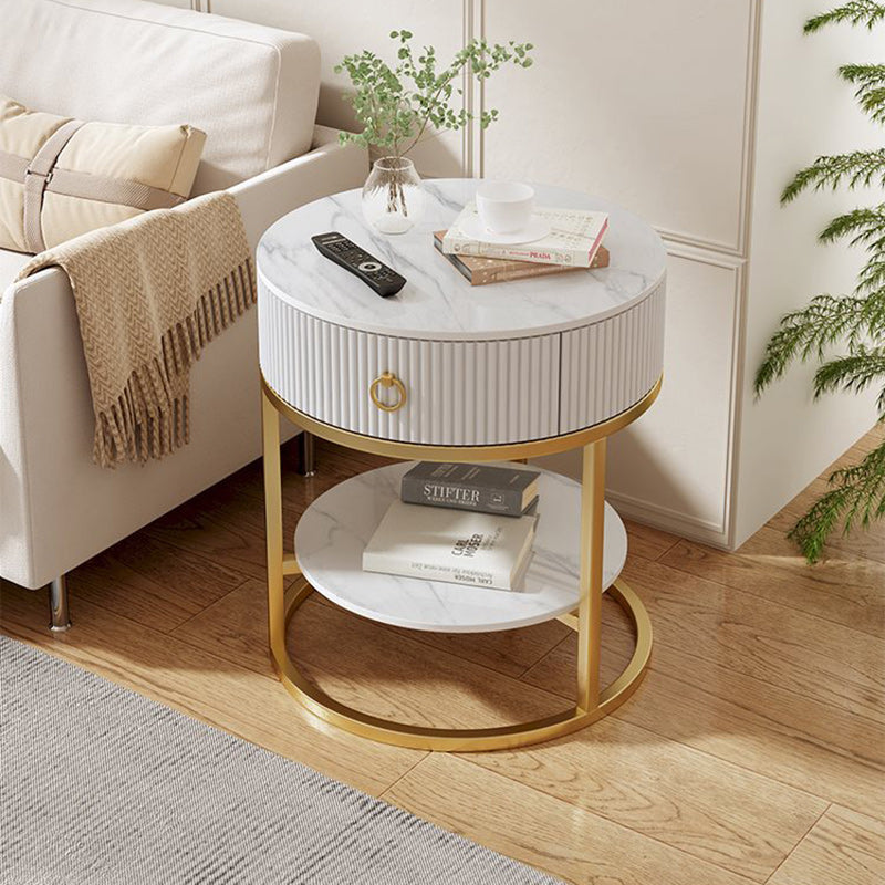 Contemporary Vertical Grain Rock Slab End Table