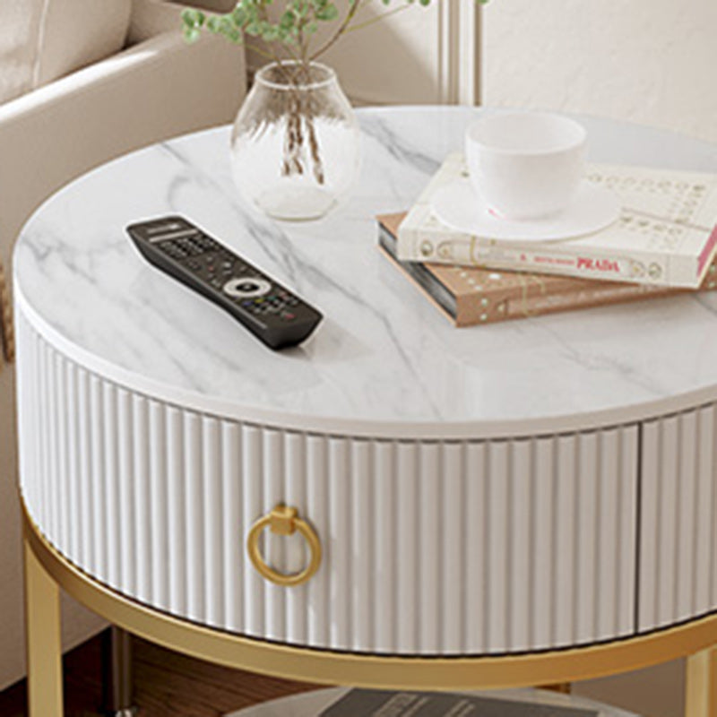 Contemporary Vertical Grain Rock Slab End Table