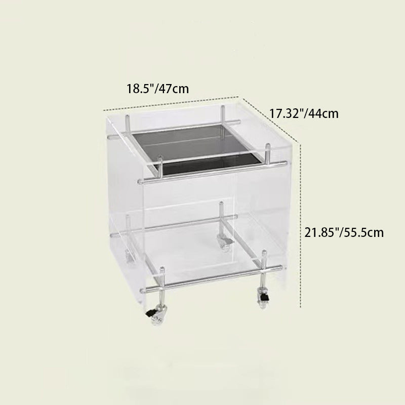 Movable Acrylic Stainless Steel End Table — Corrugated Board