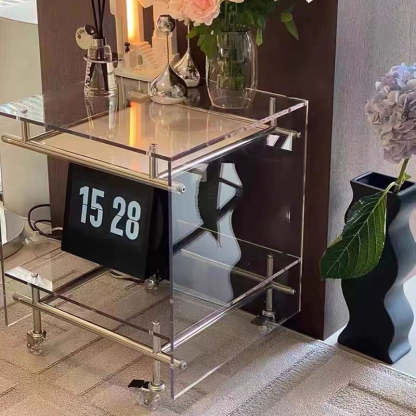 Movable Acrylic Stainless Steel End Table