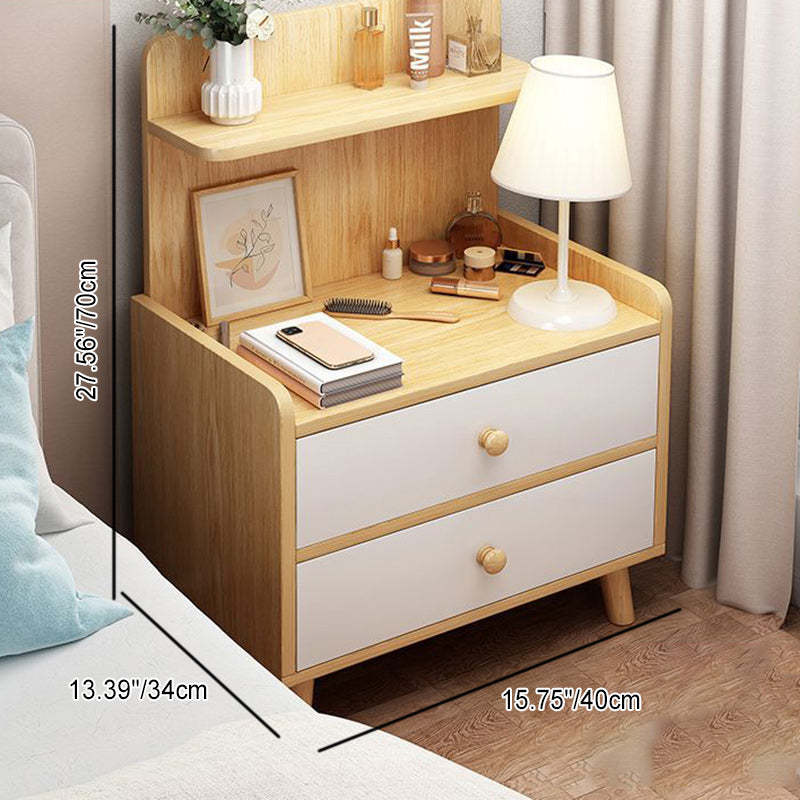 Vintage Tabletop Board Nightstand — C / White