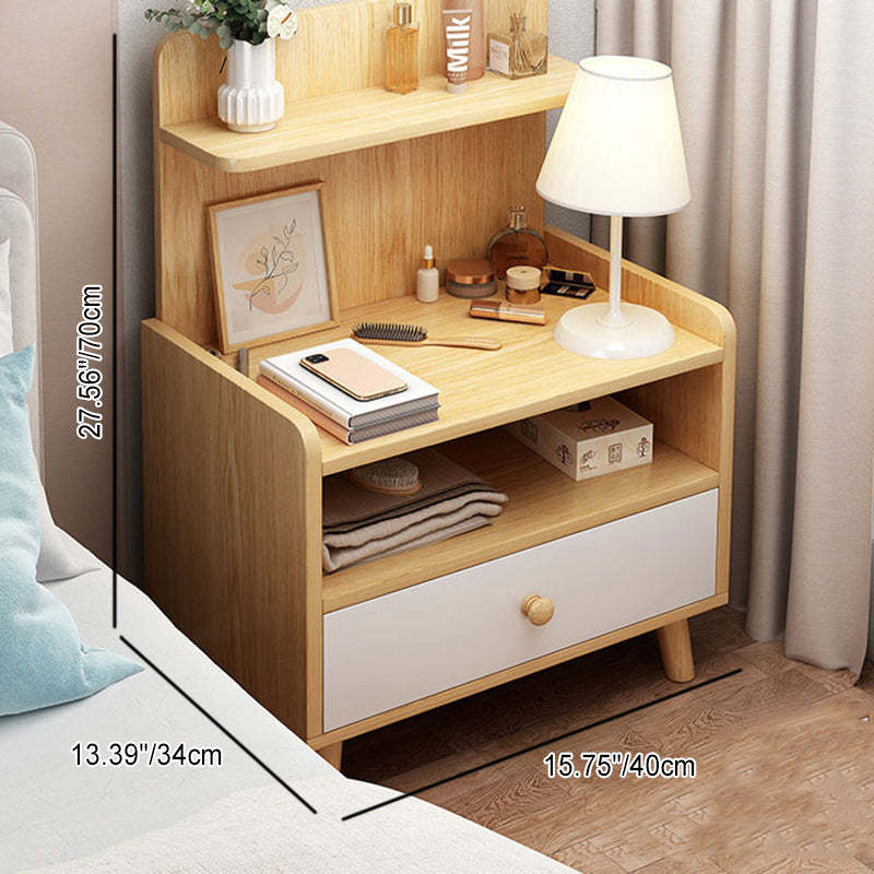 Vintage Tabletop Board Nightstand — C / Wood Color