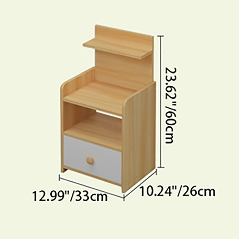 Vintage Tabletop Board Nightstand — B / White