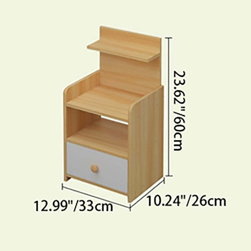 Vintage Tabletop Board Nightstand — B / White