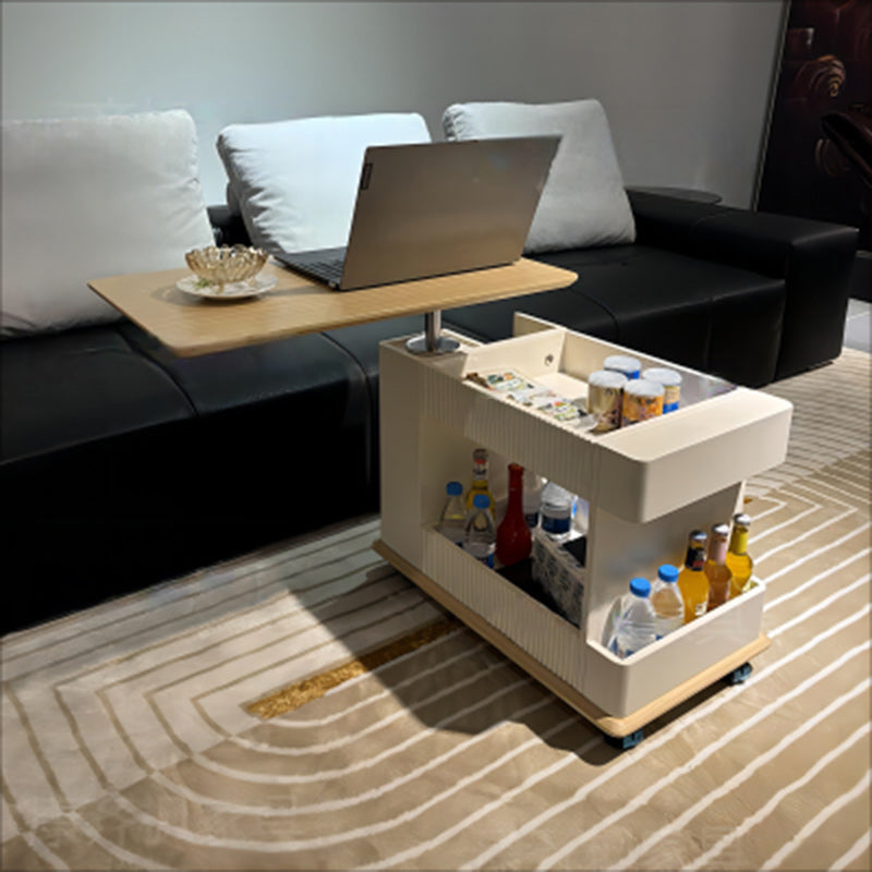 Minimalist Solid Wood 2-Storage Rectangular Coffee Table