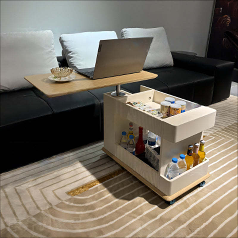 Minimalist Solid Wood 2-Storage Rectangular Coffee Table