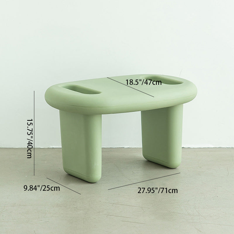 Minimalist Kids Oval Dining Table — Yellow