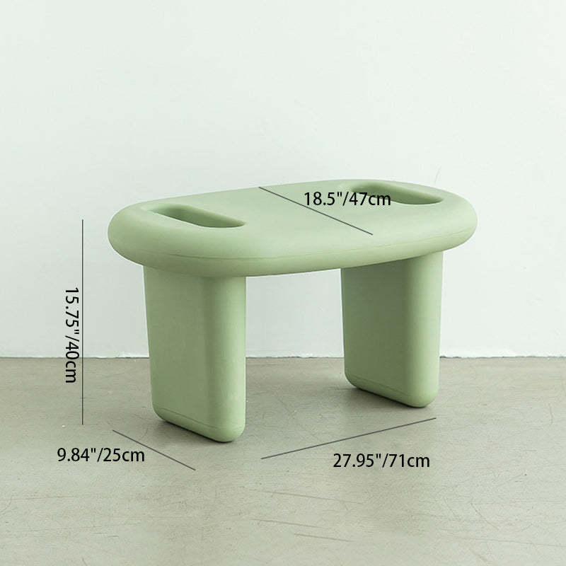 Minimalist Kids Oval Dining Table — Yellow