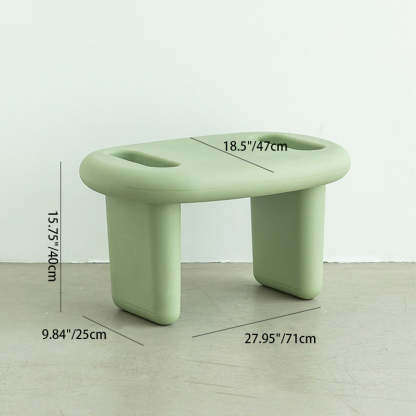 Minimalist Kids Oval Dining Table — Yellow
