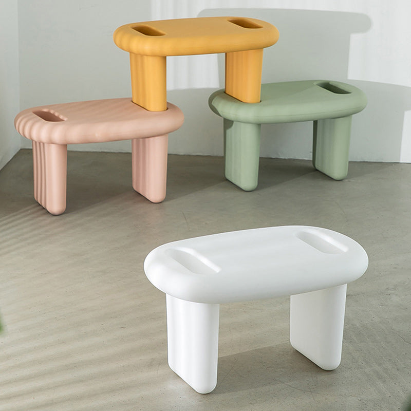 Minimalist Kids Oval Dining Table — Green
