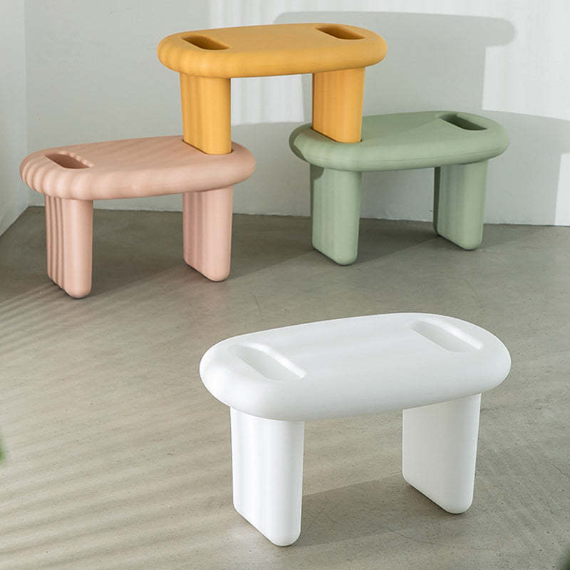 Minimalist Kids Oval Dining Table — Green