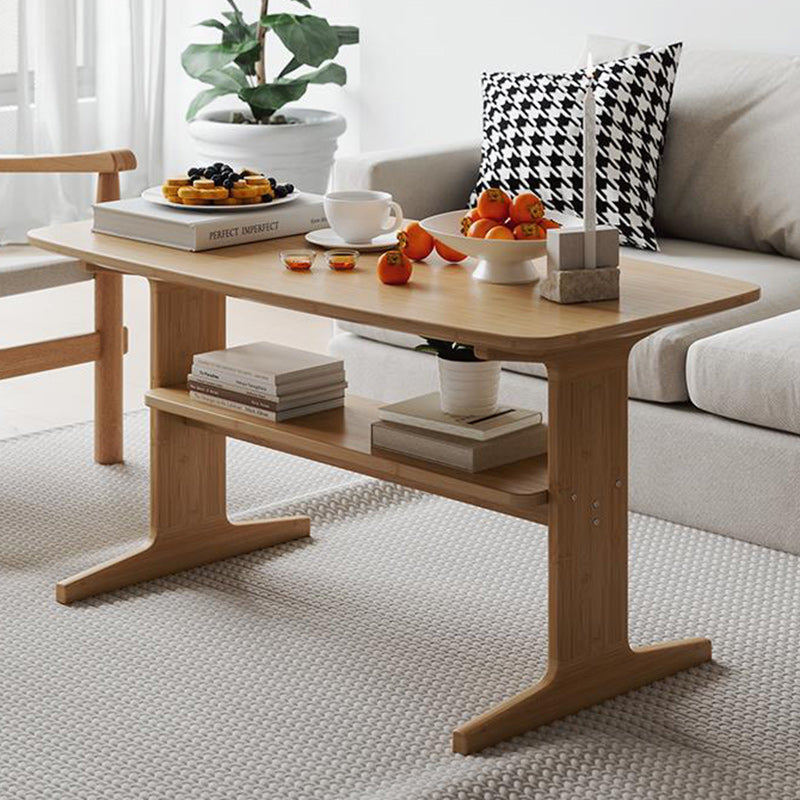 Minimalist Bamboo Coffee Table — A / Wood