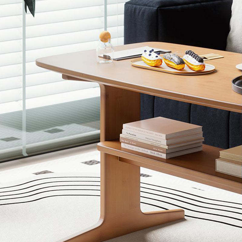 Minimalist Bamboo Coffee Table — B / Tea Color
