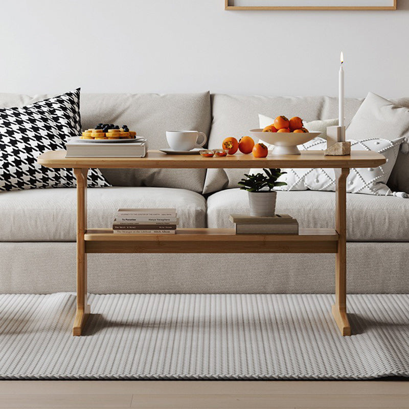 Minimalist Bamboo Coffee Table — A / Tea Color