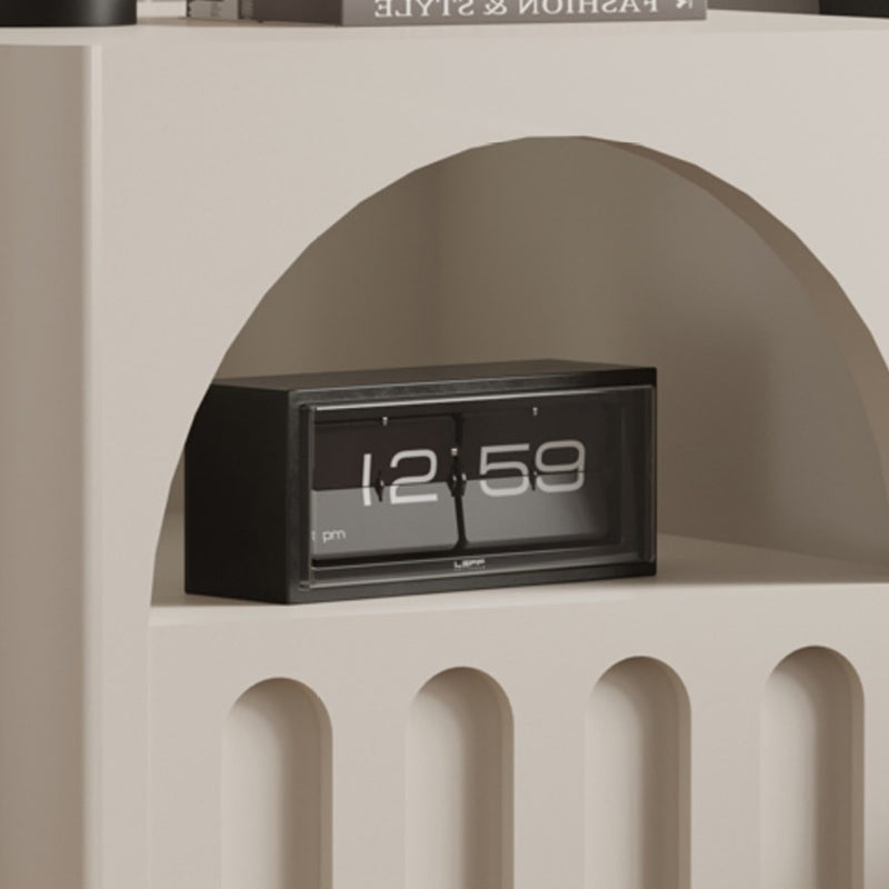 Modern Round Solid Wood 2-Tier Nightstand
