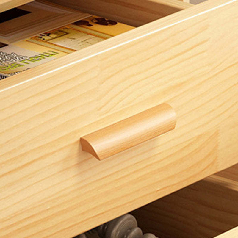 Minimalist Solid Wood Board 2-Drawer Nightstand