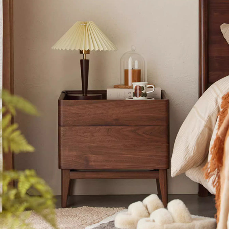 Lighom traditional 1-drawer solid wood nightstands