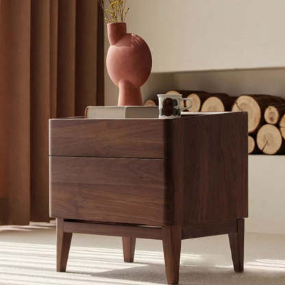 Vintage Solid Wood Rectangular 1-Drawer Nightstand