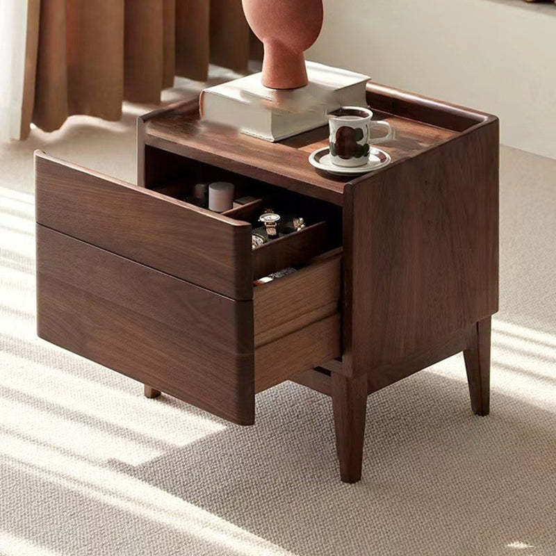 Vintage Solid Wood Rectangular 1-Drawer Nightstand