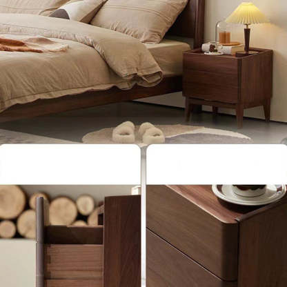 Vintage Solid Wood 1-Drawer Nightstand